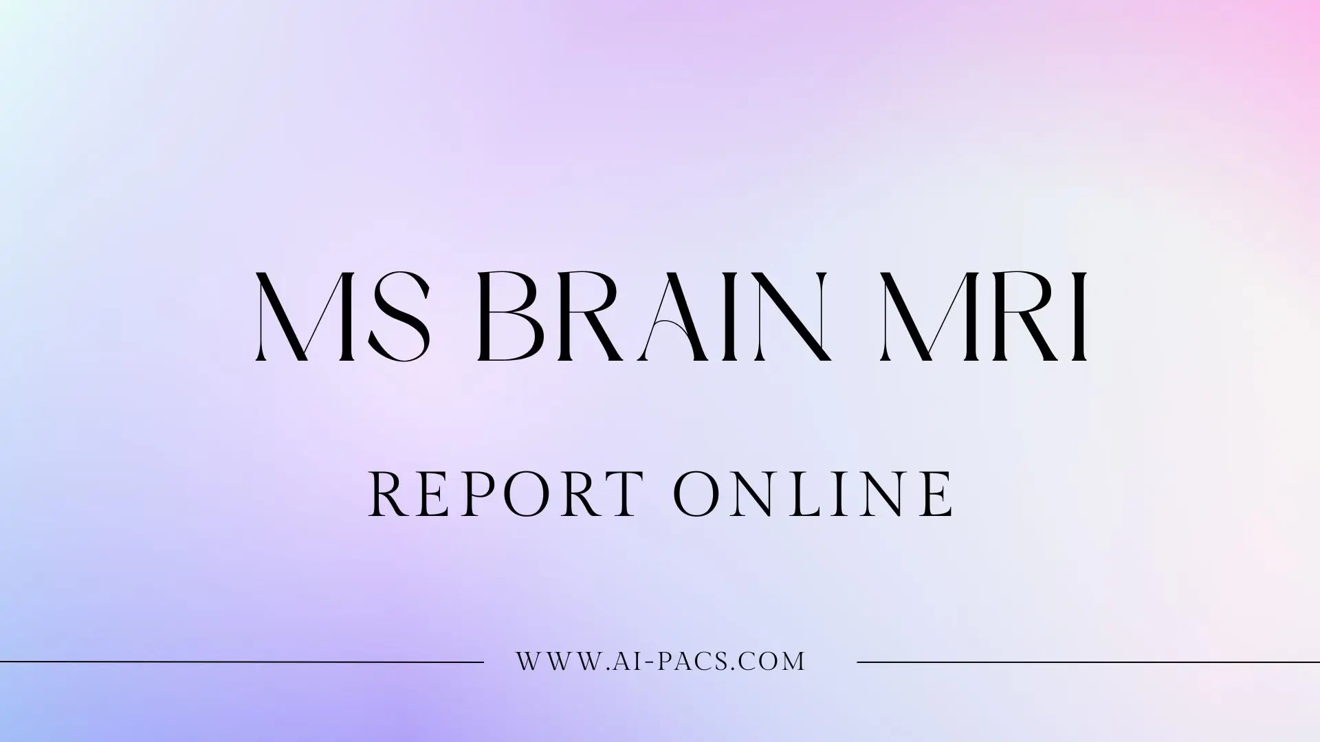 MS Brain MRI Report Online