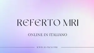 Referto MRI Online in Italiano